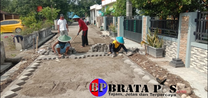 Pemdes Sambirejo, Kembali Melaksanakan Pavingisasi Jalan&nbsp;Desa