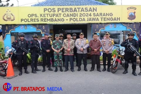 Dandim 0720/Rembang bersama Forkompinda Laksanakan Pemantauan Pos Pengamanan Lebaran&nbsp;2024