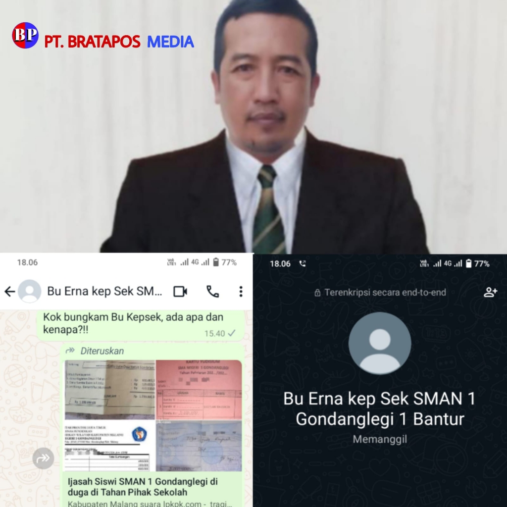 Viral..!! Berita Dugaan Pungli dan Tahan Ijazah, Kepsek SMAN 1 Gondanglegi Blokir Kontak Wartawan