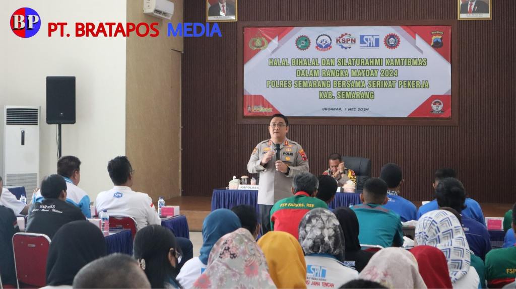 Peringati May Day, Polres Semarang dan Serikat Buruh Gelar Halal bi Halal