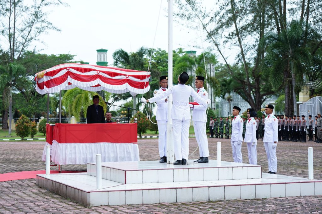 Pemkab Nagan Raya Menggelar Upacara Hari Lahir Pancasila Tahun 2024 Dihalaman Kantor Bupati Suka&nbsp;Makmue